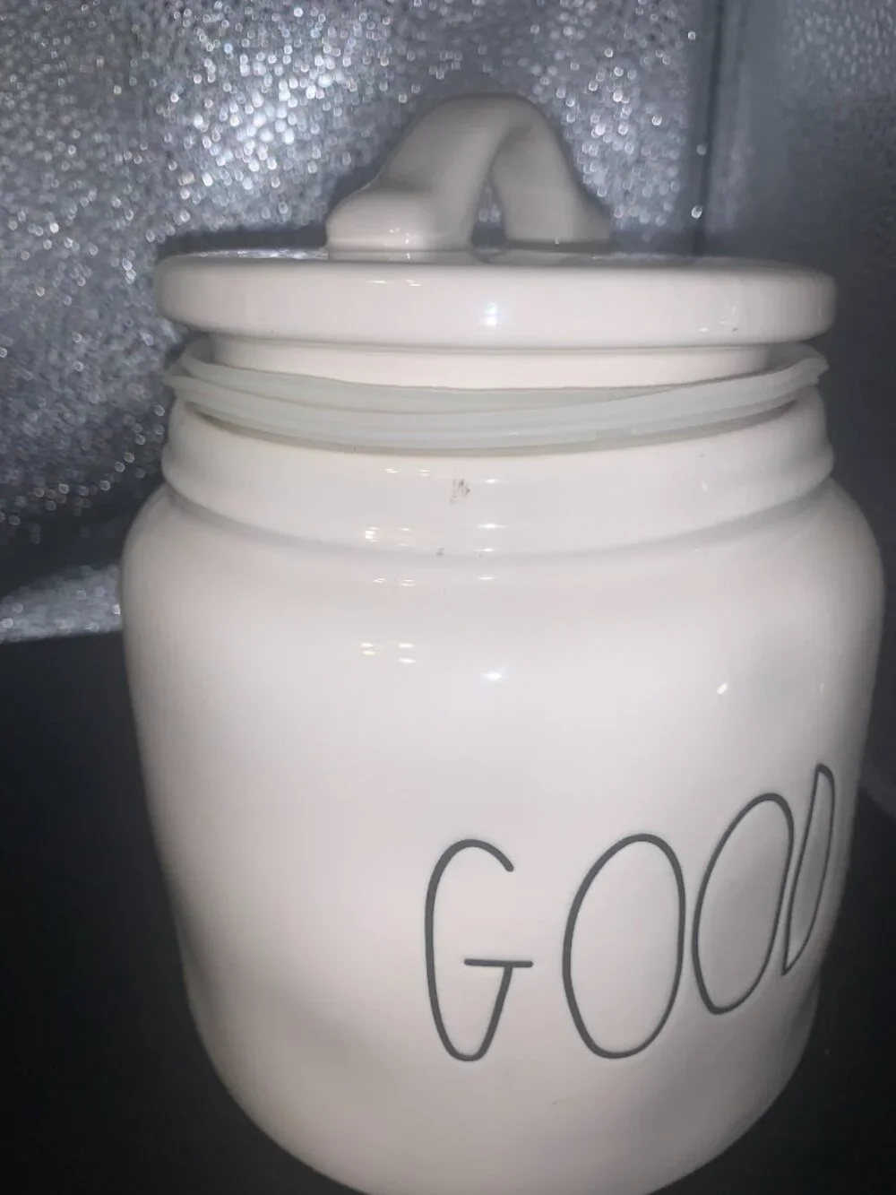 Rae Dunn Good Dog Farmhouse Dog Treat Canister Artisan Collection SELLING AS IS